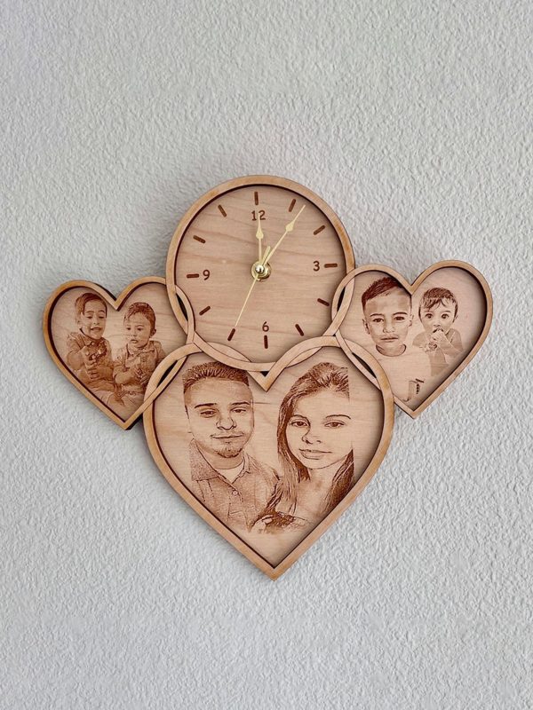 UnusualStandout #845 Personalized Love Photo Engraved Clock