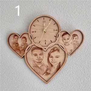 UnusualStandout #845 Personalized Love Photo Engraved Clock