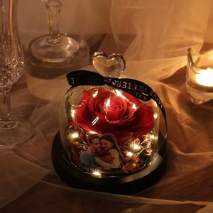 UnusualStandout #847 Personalized Immortal Flower Glass Cover Night Light