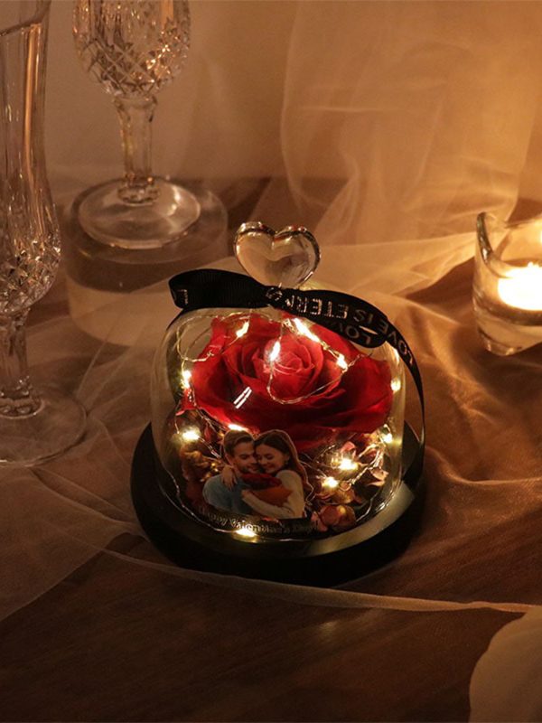 UnusualStandout #847 Personalized Immortal Flower Glass Cover Night Light